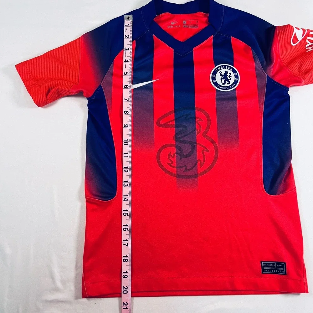 Nike Chelsea FC 2020-21 Third Jersey Kids Small Red Blue Soccer Shirt CV8214-609 - Picture 5 of 5